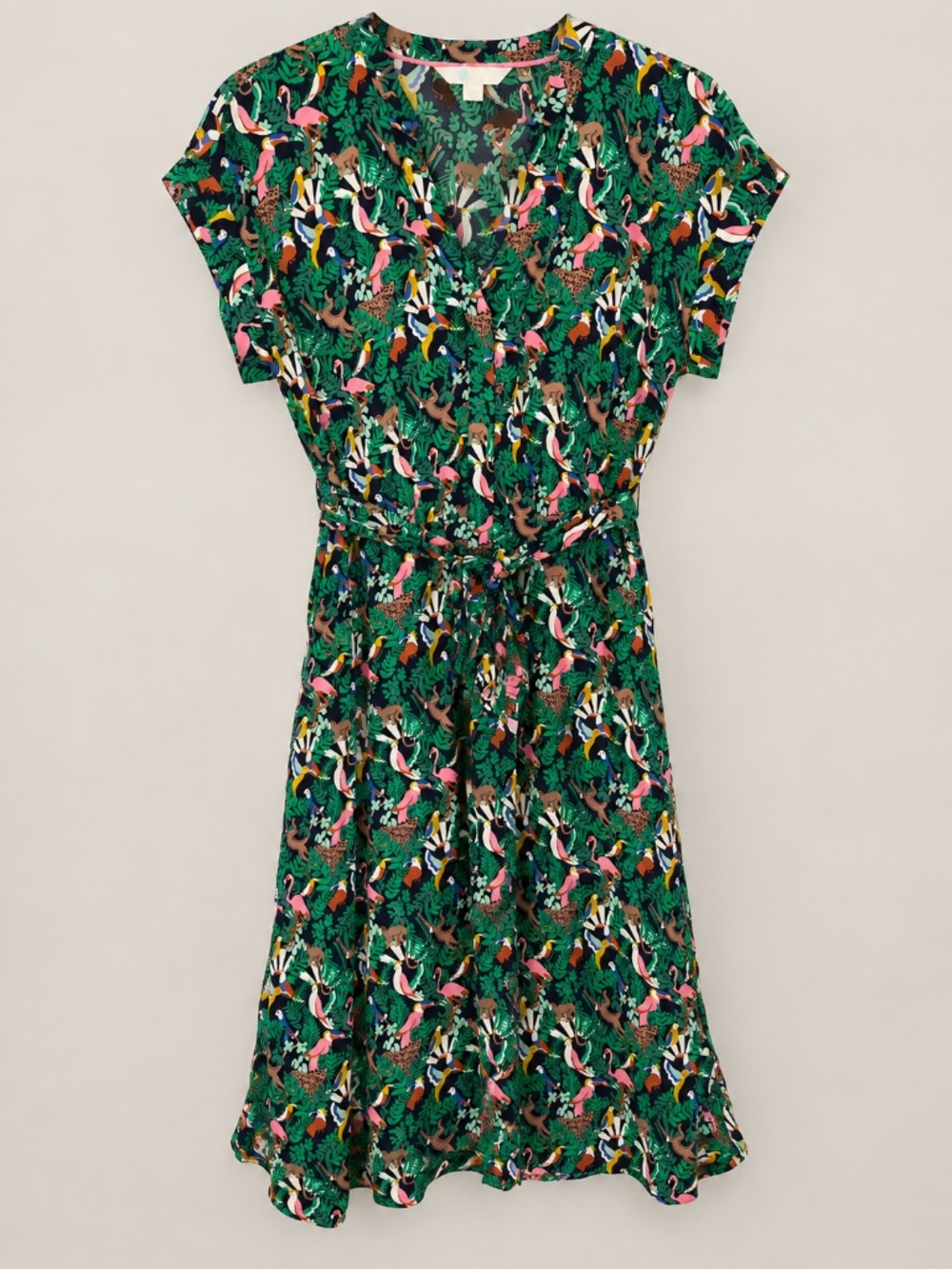 Boden Jungle Print Midi Dress